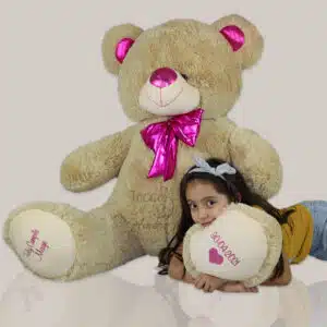 Oso de peluche grande personalizado 1,50m. Color crema