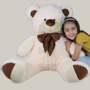 Oso de peluche grande 1,20m. crema y marrón.