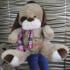 Peluche de perro grande 1,10m.