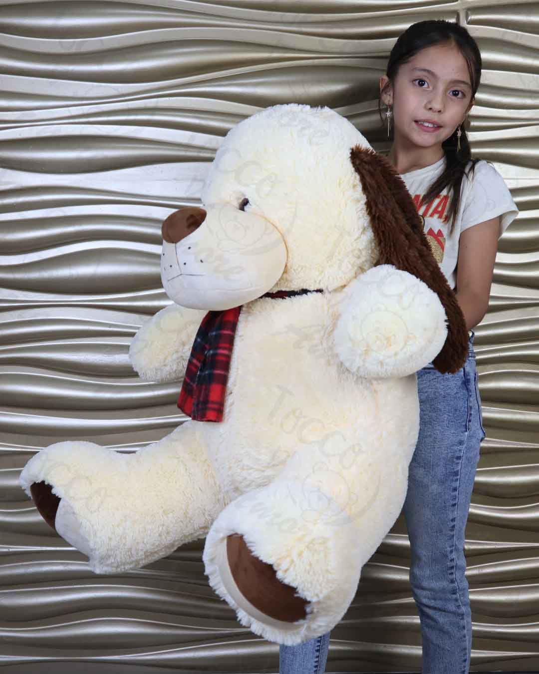 Peluche de perro grande 1,20m. Beige - Imagen 2