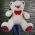 Oso de peluche grande 1,20m. Color crema y rojo.