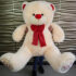 Oso de peluche gigante personalizado 1,85m. Color crema y rojo