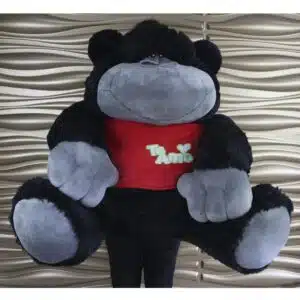Peluche de gorila grande con camiseta 68cm