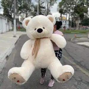 Oso 185 medida total color Marfil personalizado en huellas