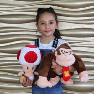 Peluches Toad y Donkey Kong 35cm