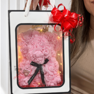 Oso de Rosas con Luces LED
