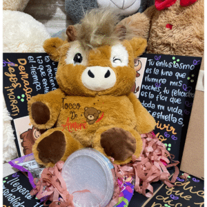 Caja Explosiva Personalizada -Peluche Toro- Dulces