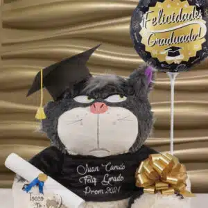 Gato Lucifer de Peluche 40cm Personalizado para Grado