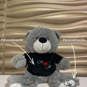 Oso de peluche 55cm Personalizado en Huellas y Camisa
