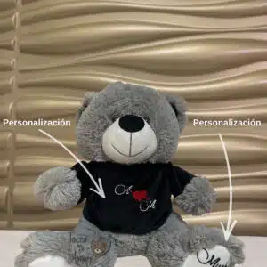 Oso de peluche 55cm Personalizado en Huellas y Camisa