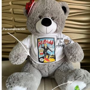 Osito de Peluche 80cm Rockero Personalizado con Camiseta y Huellas