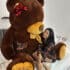 Oso de Peluche Extra Gigante 280cm Personalizado con Huellas, Corazón y Audio