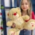 Oso de peluche 55cm Personalizado en Huellas y Camisa