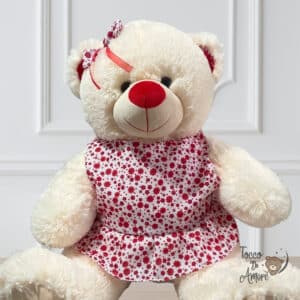 Osita de Peluche 80cm Personalizada con Vestido y Huellas