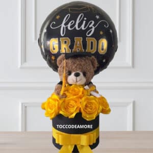 Osito Graduado Deluxe -  Con Rosas de Satín