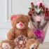 Oso de Peluche 55cm Café Día de la Madre con Chocolates y Flores