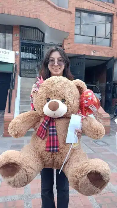 Testimonio de cliente sobre osos de peluche en Bogotá